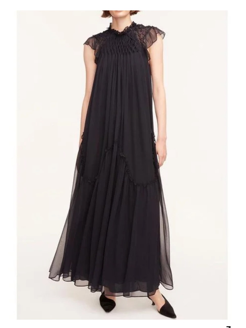 Rebecca taylor womens smocked chiffon dress